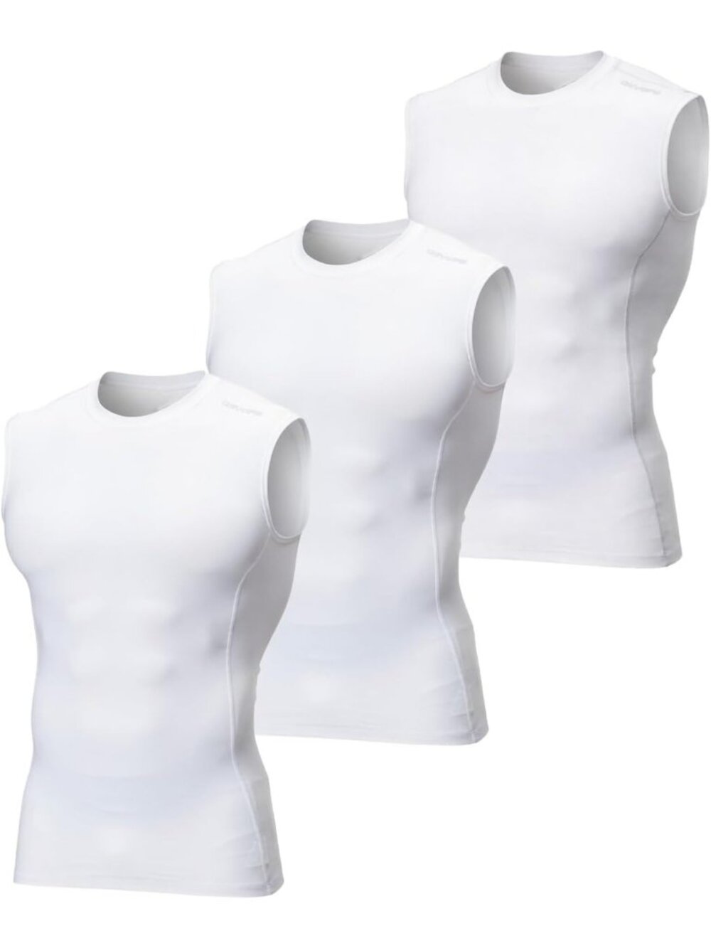 Men's Sleeveless Compression Tank Tops - 3 Pack Baselayer Athletic Shirts